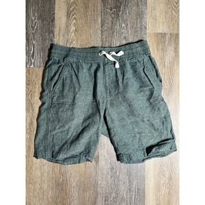 Old Navy Linen Blend Shorts Mens S Green Good Elastic Waist Drawstring Casual